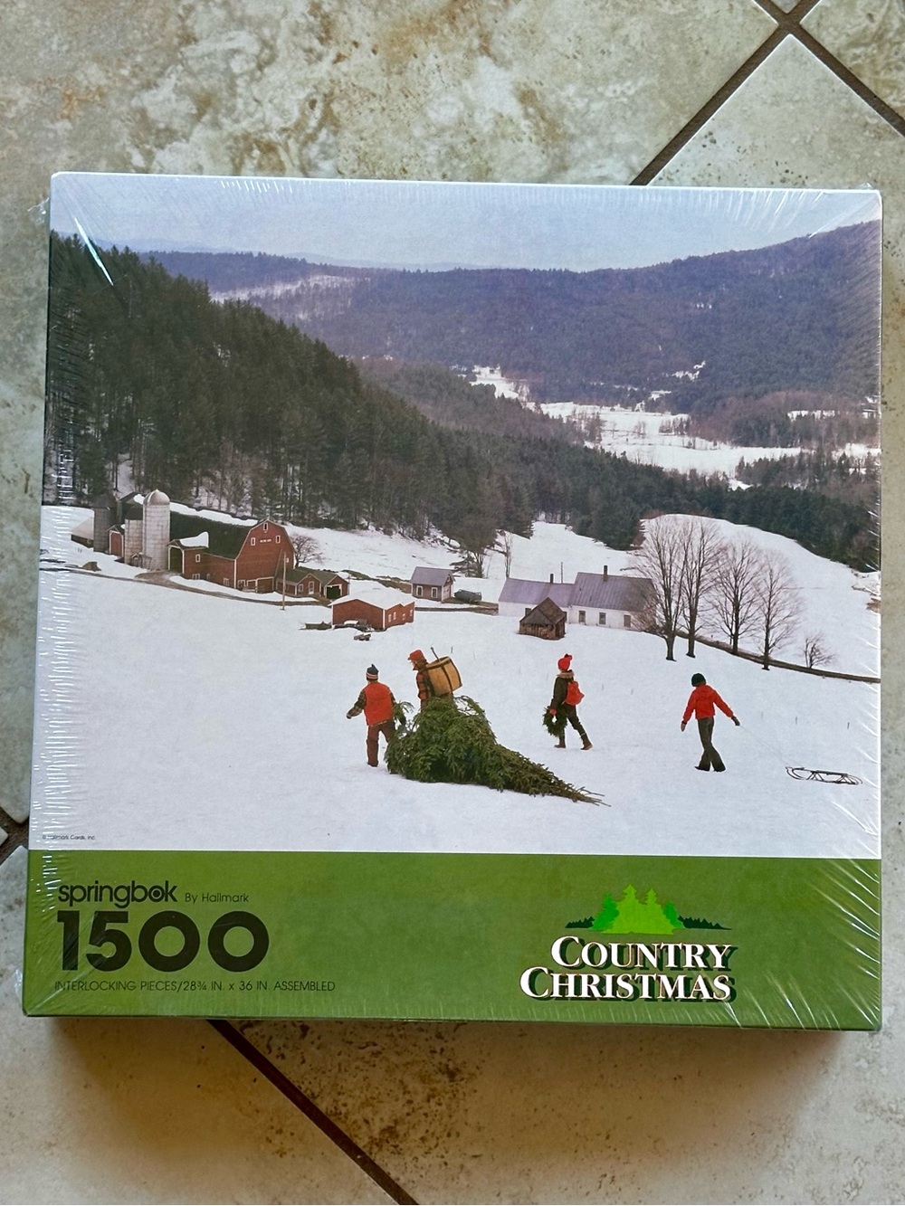 NIB Sealed Vintage Springbok by Hallmark “Country Christmas”  1500 pc Puzzle